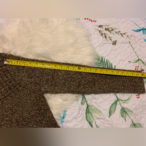 Westbound Hooded Sweater Knit Brown Toggle Wood Buttons Pockets Sz S - Picture 8 of 10